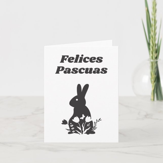 Felices Pascuas, spanska Glad påsk Kort (Framsida)