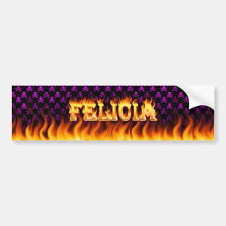 Felicia, verklig eld och flamskyddsdekaler bildekal