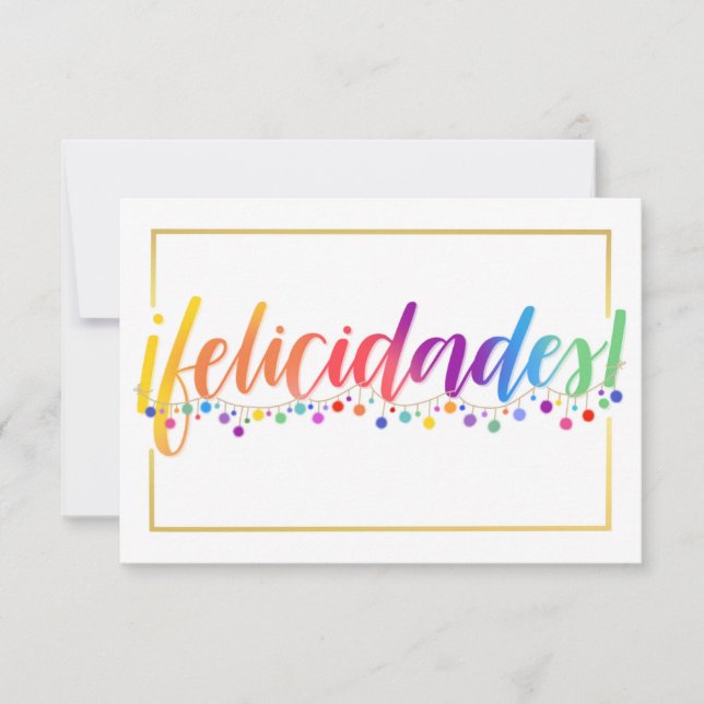 Felicidades ensidigt kort (Framsida)