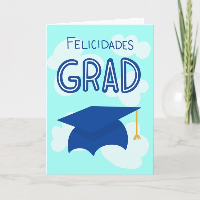 Felicidades Grad - det spanska Studenten-kortet Kort (Framsida)
