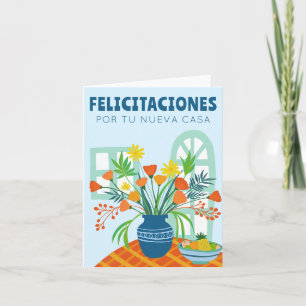 FELICIDADES GRATTISAR NEW HOME Flower Vas Kort