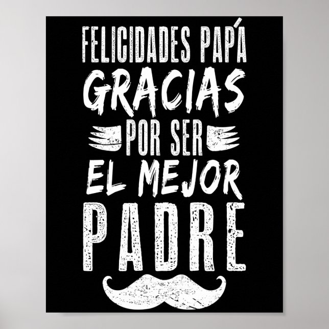 Felicidades Pappa Gracias Por Ser El Mejor Padre Poster (Framsidan)