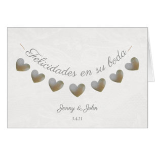 felicidadesen su boda tarjeta de matrimonio hälsningskort