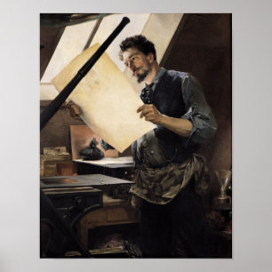 Felicien Rops i hans studio Poster
