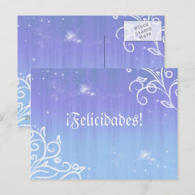 Felicitación01 - Postales Vykort (Fram/baksida)