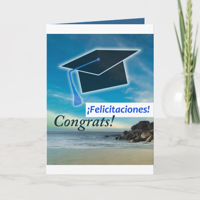 Felicitaciones i spanska Studenten Card Kort (Framsida)