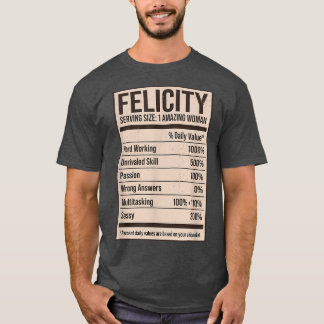 Felicity Nutrition Facts Name Nickname Alias Title T Shirt