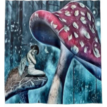 Felik duschgardin för blått