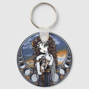 Felik konst Keychain "Lucia" för gotisk blommamå Nyckelring