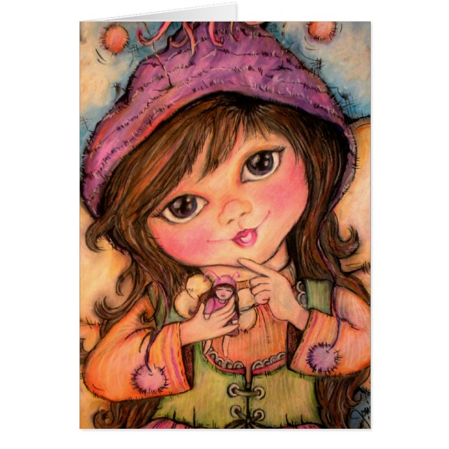 Felik magi och roligt hälsningskort (Framsidan)