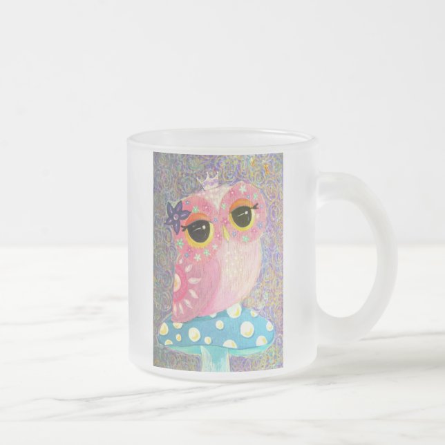 Felik Princess Råna för uggla Frostad Glasmugg (Höger)