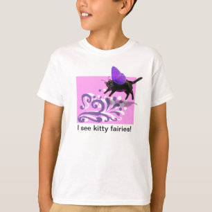 Felik t skjorta för rosa purpurfärgad kattunge tee