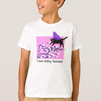 Felik t skjorta för rosa purpurfärgad kattunge tee