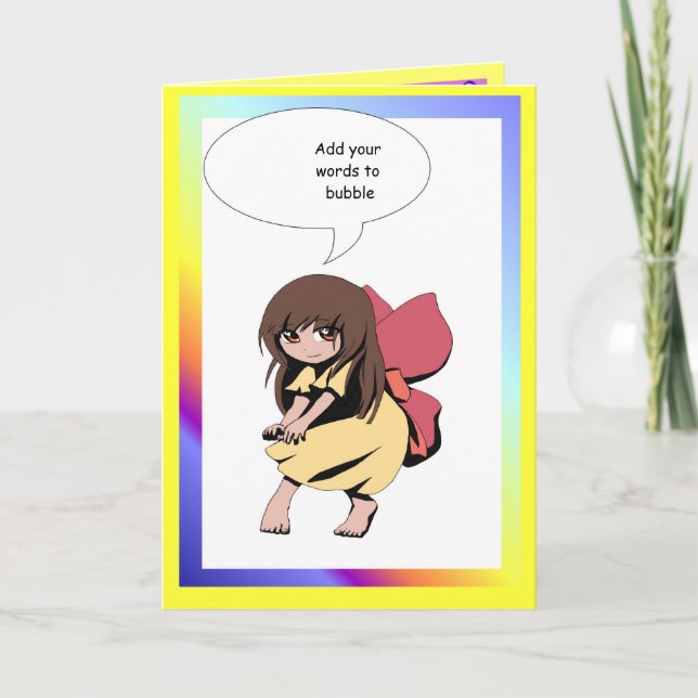 Felikt tal bubblar, lindar i min kjol! kort (Framsida)