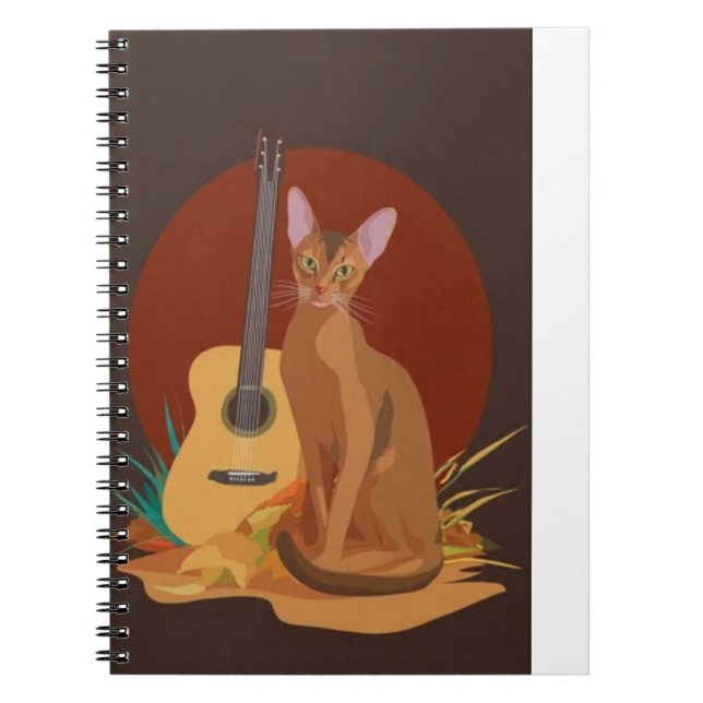 Feline Autumn Notebook Anteckningsbok (Framsidan)