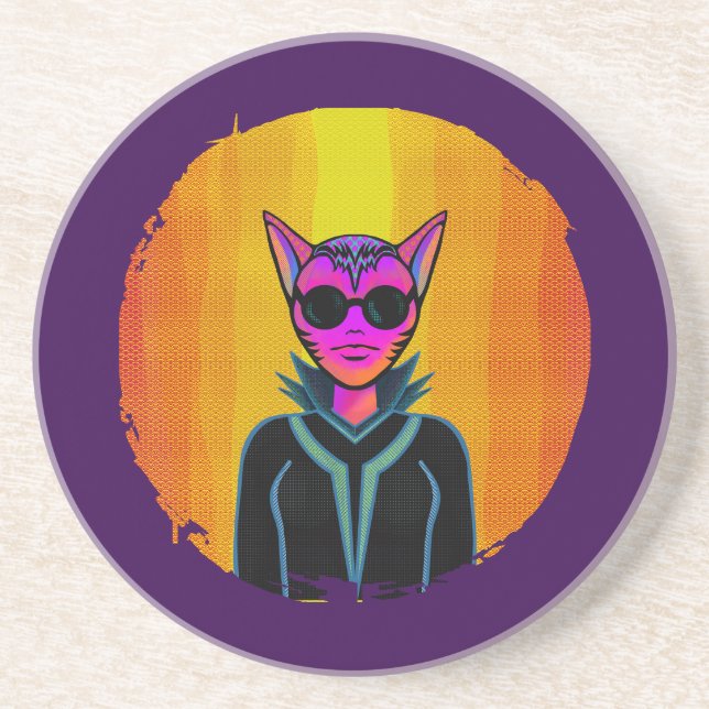 Feline Character in triplicate Underlägg (Framsidan)