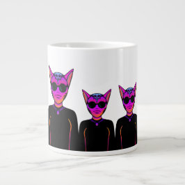 Feline character jumbo mugg