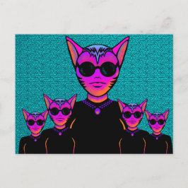 Feline character vykort