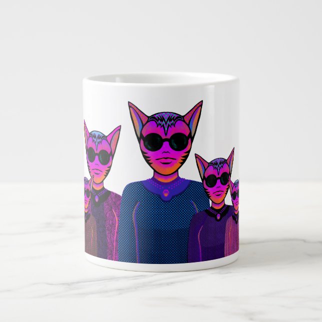 Feline characters Design Jumbo Mugg (Framsidan)