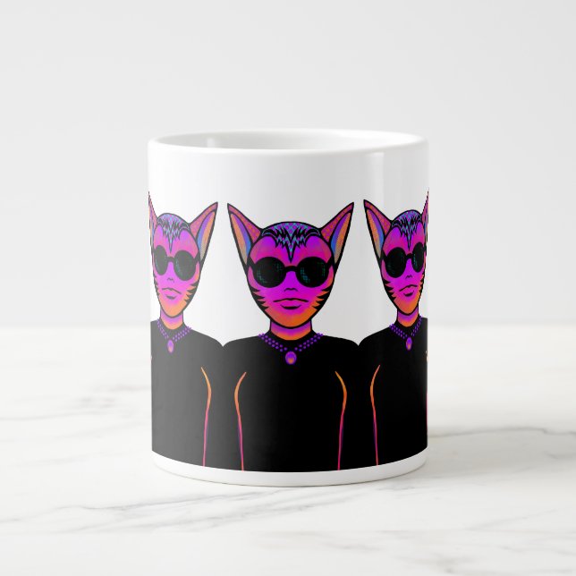 Feline characters Design Jumbo Mugg (Framsidan)