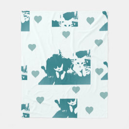 Feline Friends. Adorable Kitten Duo. Fleecefilt