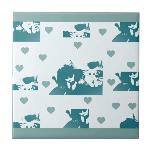 Feline Friends. Adorable Kitten Duo. Kakelplatta (Framsidan)