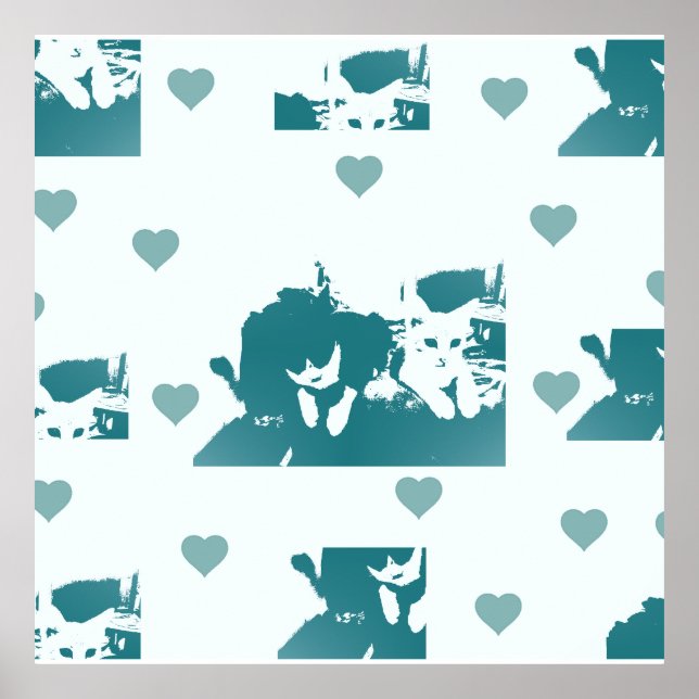 Feline Friends. Adorable Kitten Duo. Poster (Framsidan)