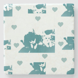 Feline Friends. Adorable Kitten Duo. Stenunderlägg