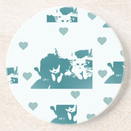 Feline Friends. Adorable Kitten Duo. Underlägg