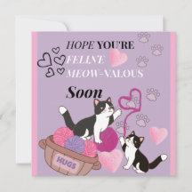 "FELINE meOw-Underbar Platt önskar Gott tillfriskn