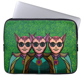 Feline trio laptop fodral