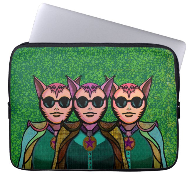 Feline trio laptop fodral (Framsidan)