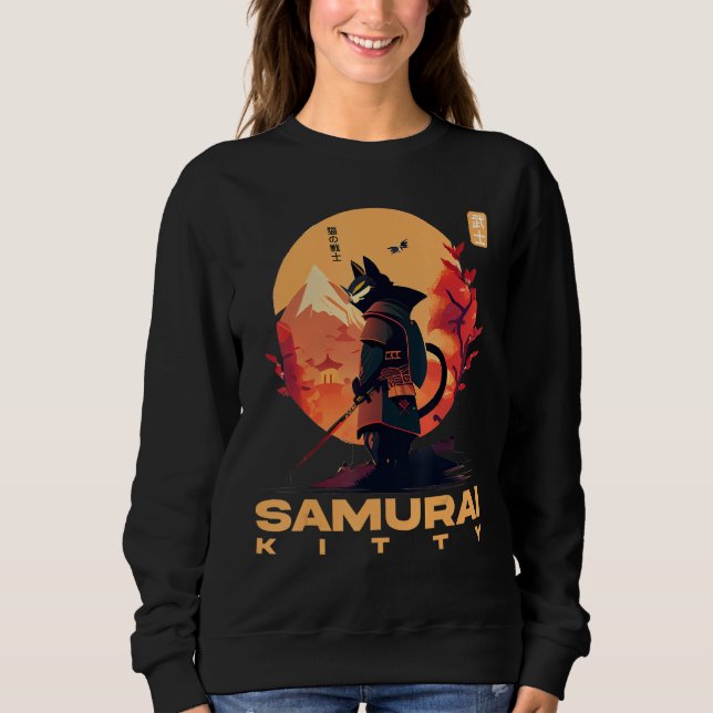 Feline Wonders The Rise of Samurai Kitty T Shirt (Framsida)
