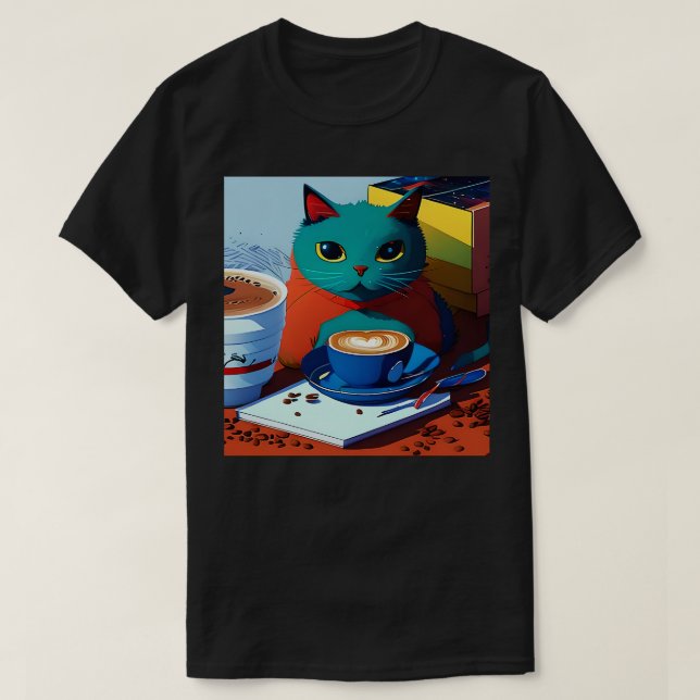 FelineFueled Art 19 T Shirt (Design framsida)