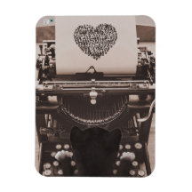 Felini Cat Typing Valentines hjärta -