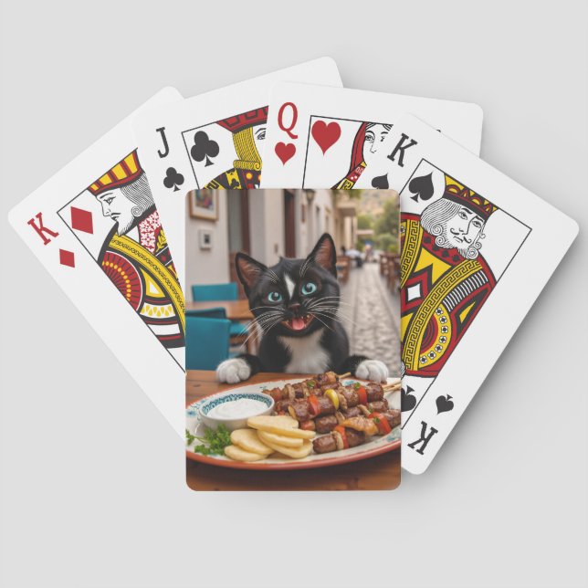 Felini Enjoys Grekiska Cuisineet Casinokort (Baksidan)