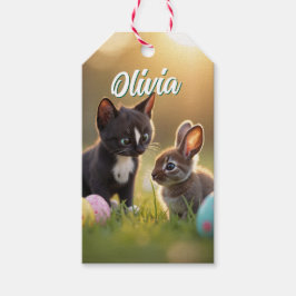 Felini & Fluffy: En Påsk-tråd med två vänner Presentetikett