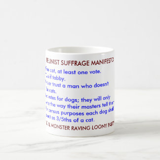FELINIST-RÖSTRÄTTMANIFESTO KAFFEMUGG
