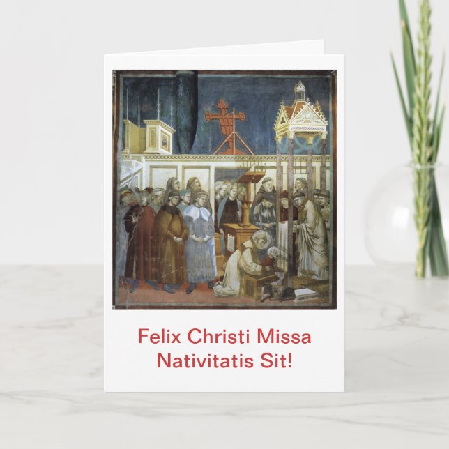 Felix Christi Missa Nativitatis Sit! Scida Helgkort (Framsida)