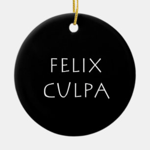 Felix culpa julgransprydnad keramik