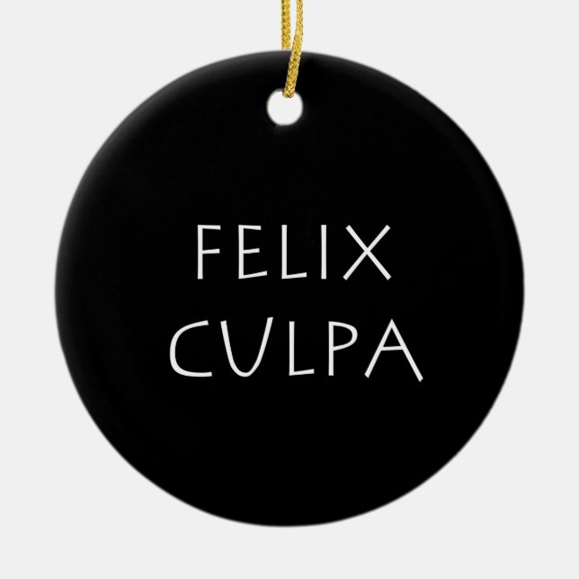 Felix culpa julgransprydnad keramik (Framsidan)