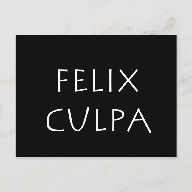 Felix culpa vykort (Framsida)