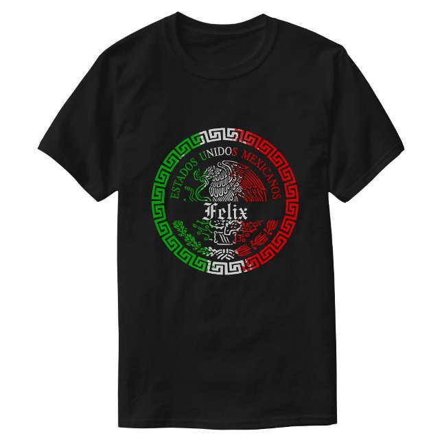 Felix Efternamn Mexiko-tema T-shirt Män (Felix Last name Mexico themed T-shirt Men)