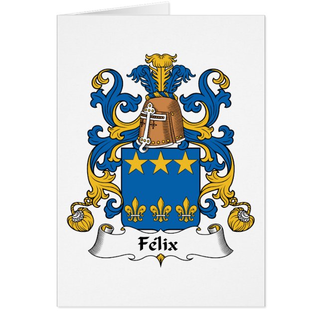 Felix familjvapensköld hälsningskort (Framsidan)