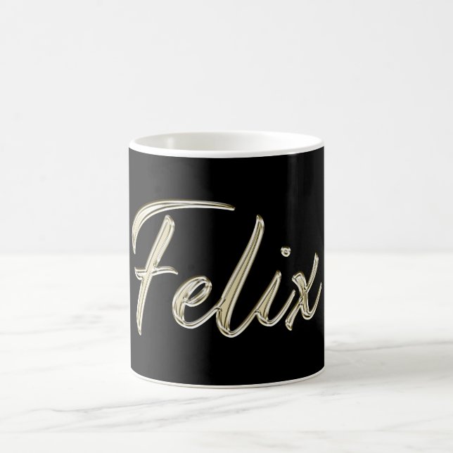 Felix Name whitegold Tasse Teetasse Kaffeetasse Kaffemugg (Center)