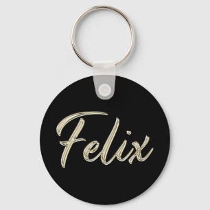 Felix Namn whitegold Button Schlüsselanhänger Nyckelring