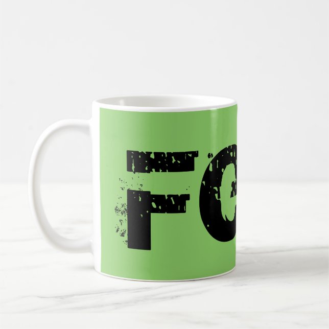 Felix svart tecken för föräldralös, kvarterbrev kaffemugg (Vänster)