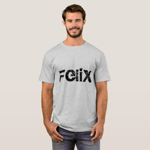 Felix svart tecken för föräldralös, kvarterbrev tee shirt