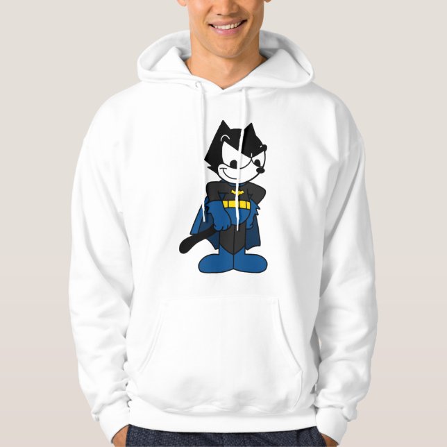 Felix the Hero - Cute Tecknad Superhjälte Design Hoodie (Framsida)