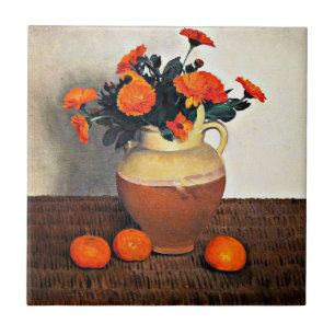 Felix Vallotton art, Marigolds och Tangerines Kakelplatta